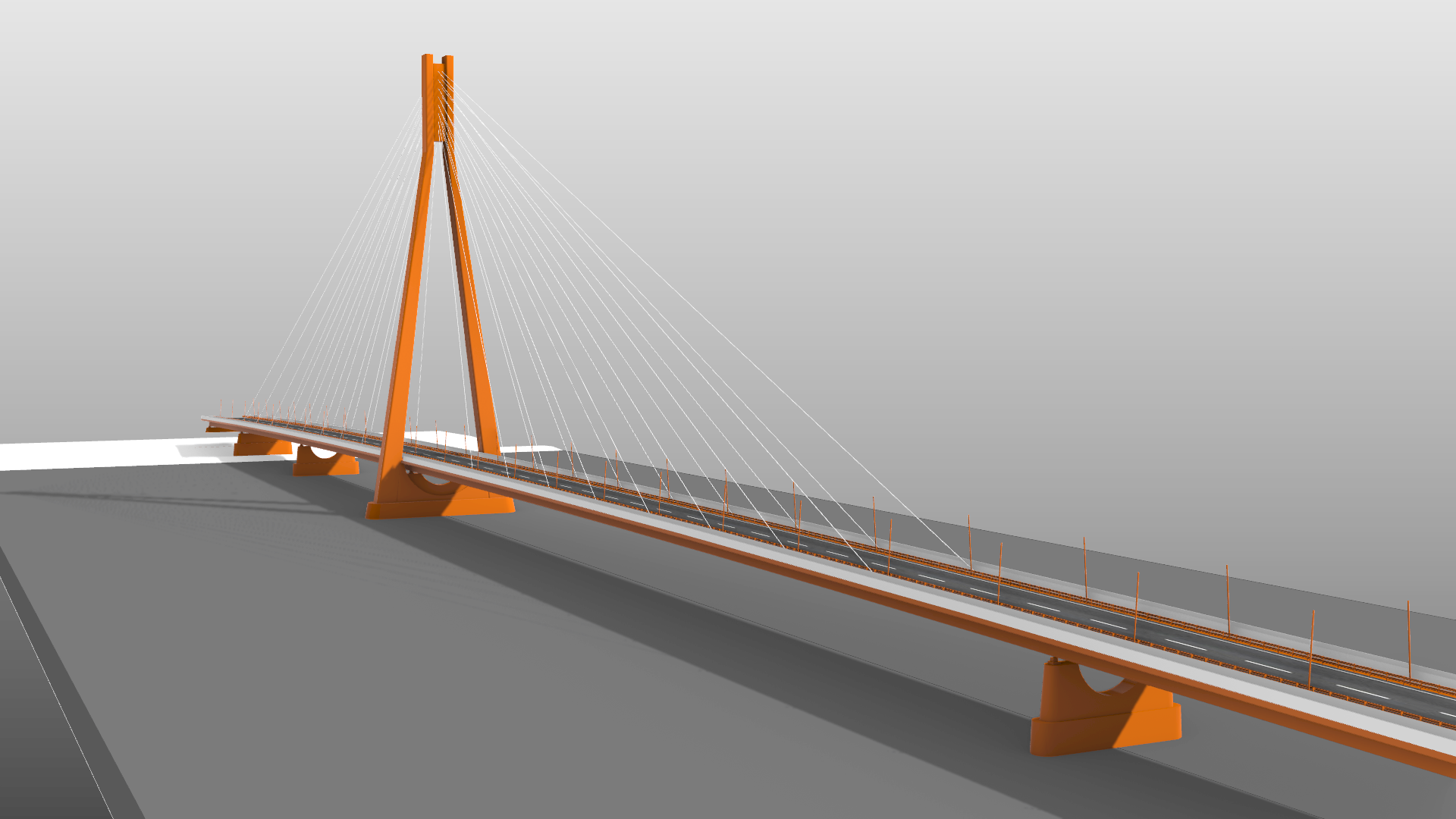 Massing model, Monostori Bridge, Komárom