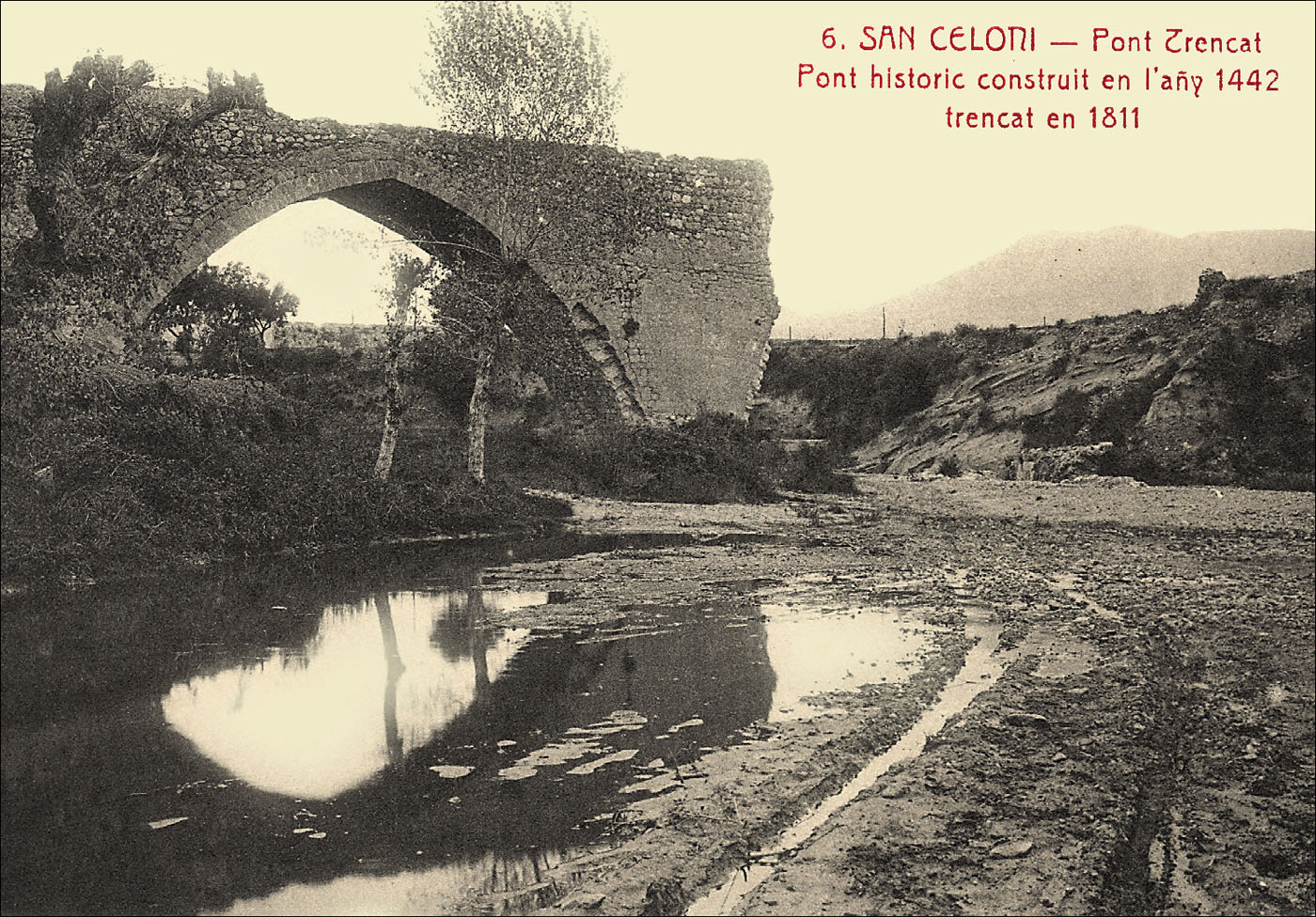 Unknown author - Ruins of Pont Trencat, Sant Celoni
