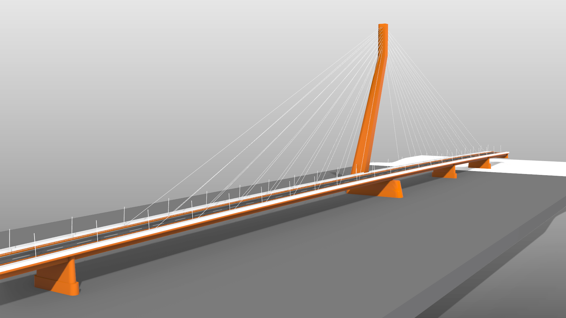 Massing model, Monostori Bridge, Komárom