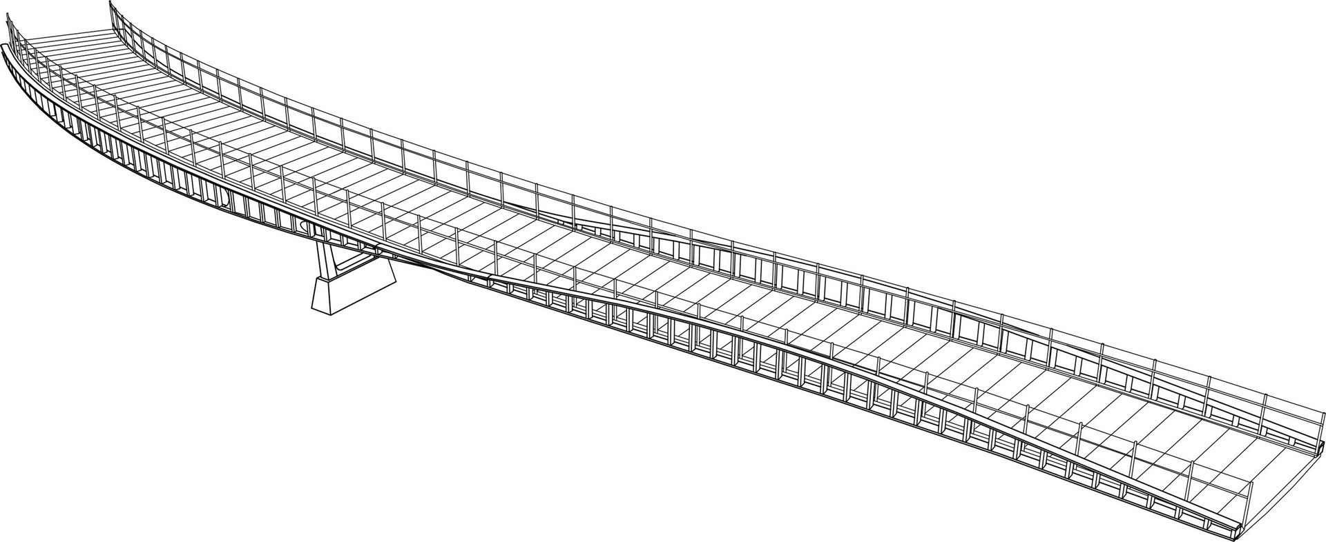 Drawing sheet - Bath Footbridge - Bridge detail: Vierendeel arch