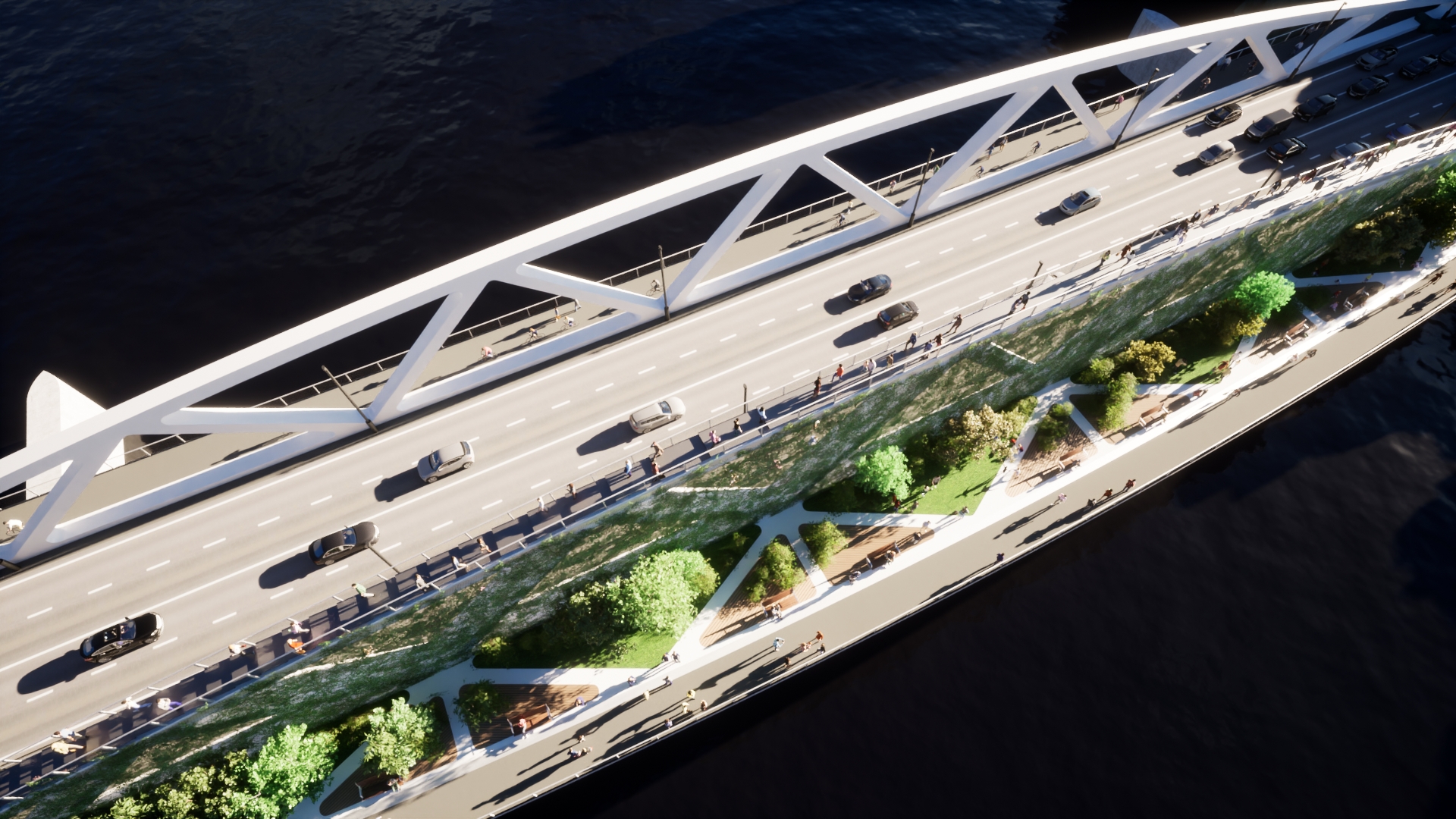 Visualization - Tisza Bridge in Szeged