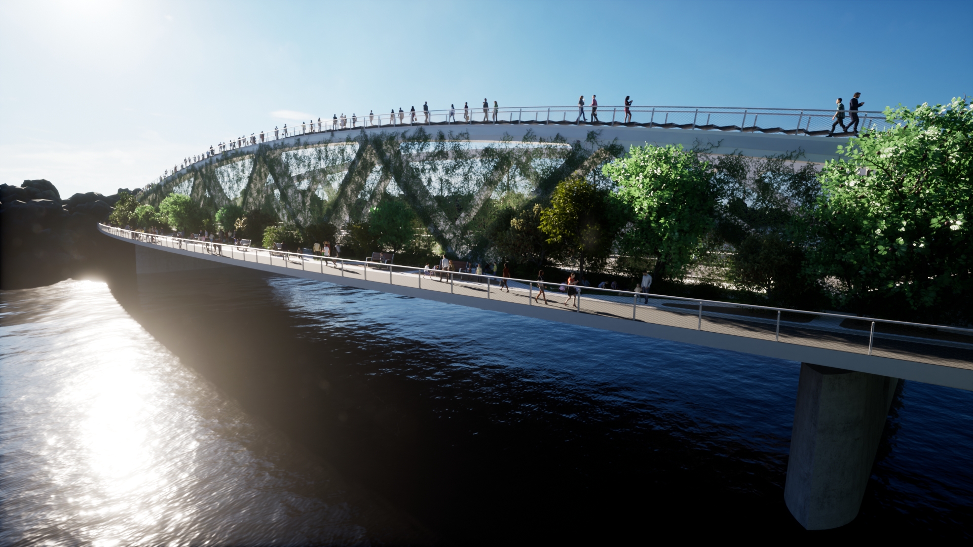 Visualization - Tisza Bridge in Szeged
