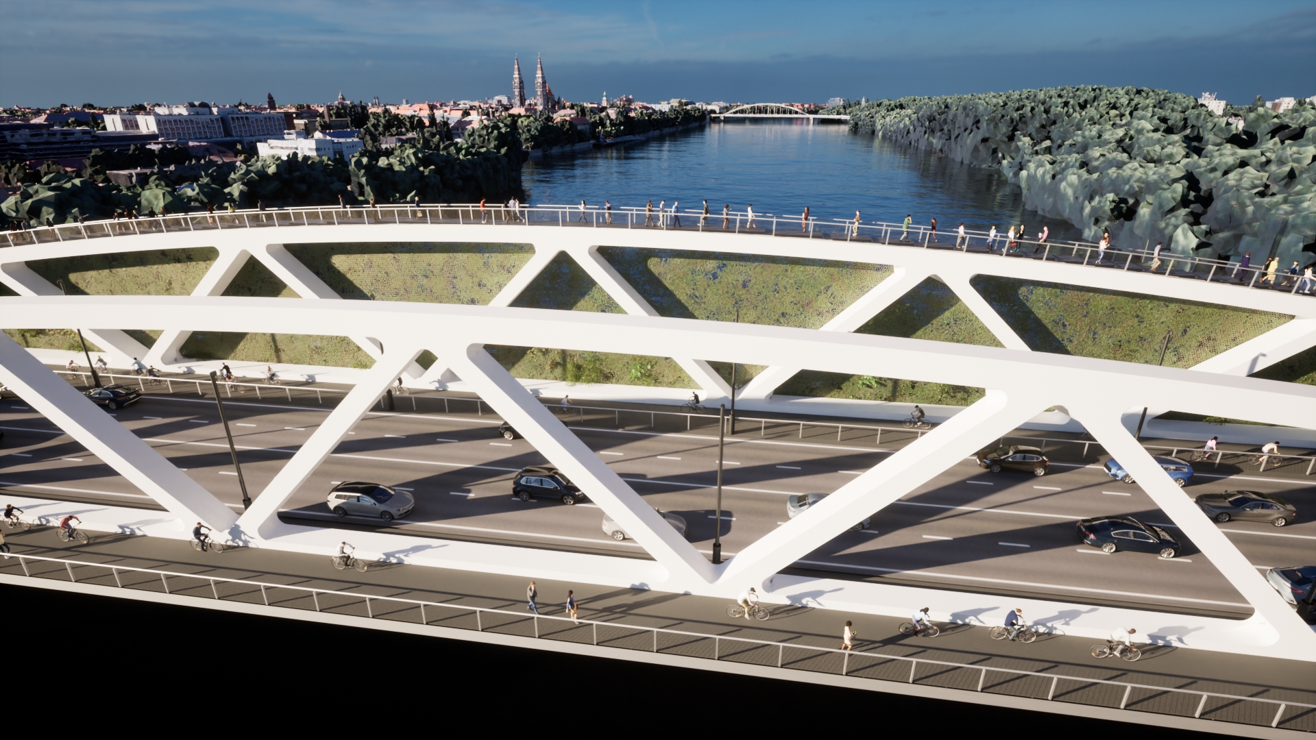 Visualization - Tisza Bridge in Szeged
