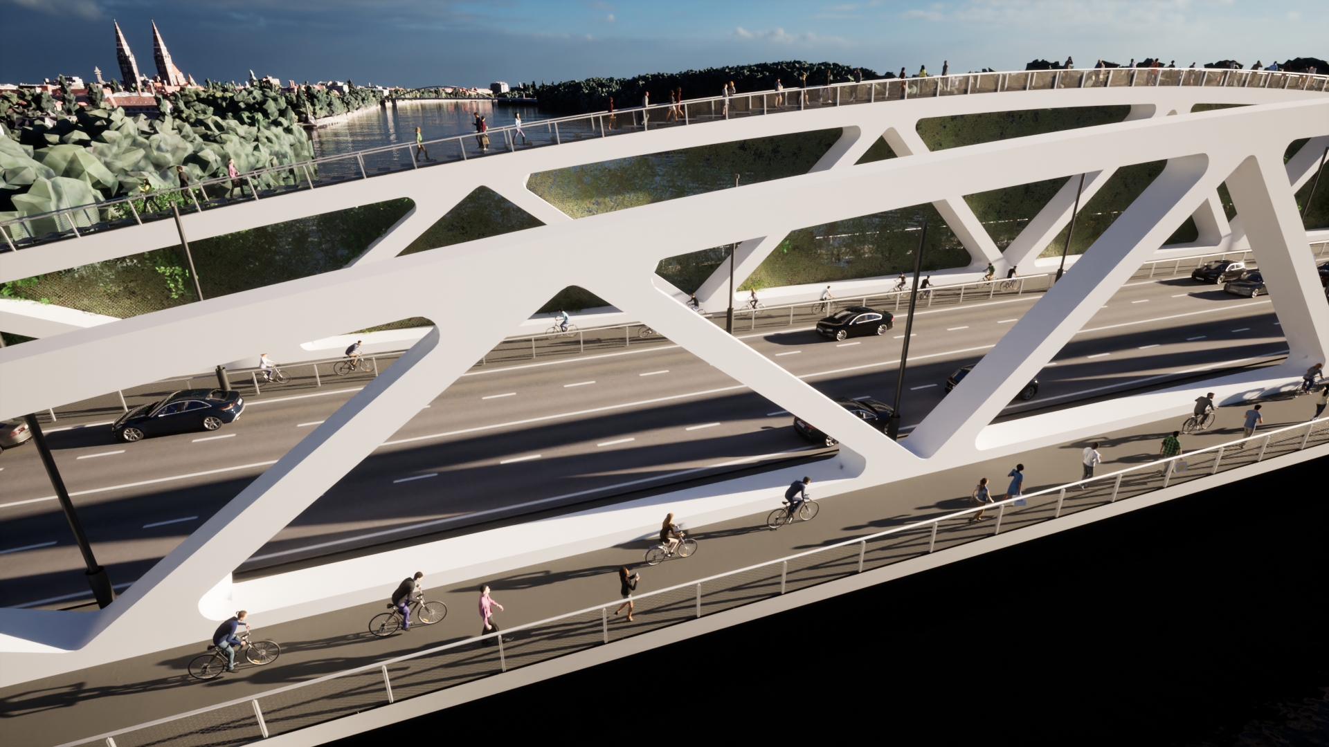 Visualization - Tisza Bridge in Szeged