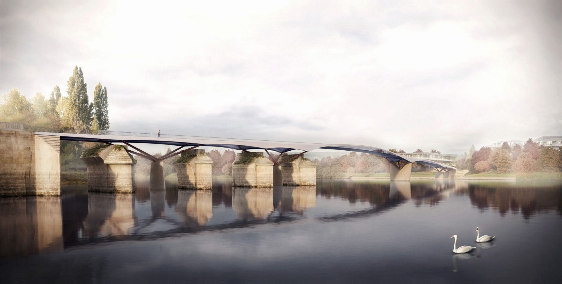 Visualization - Ney&amp;Partners - Passerelle Poissy, Poissy - Hayes Davidson