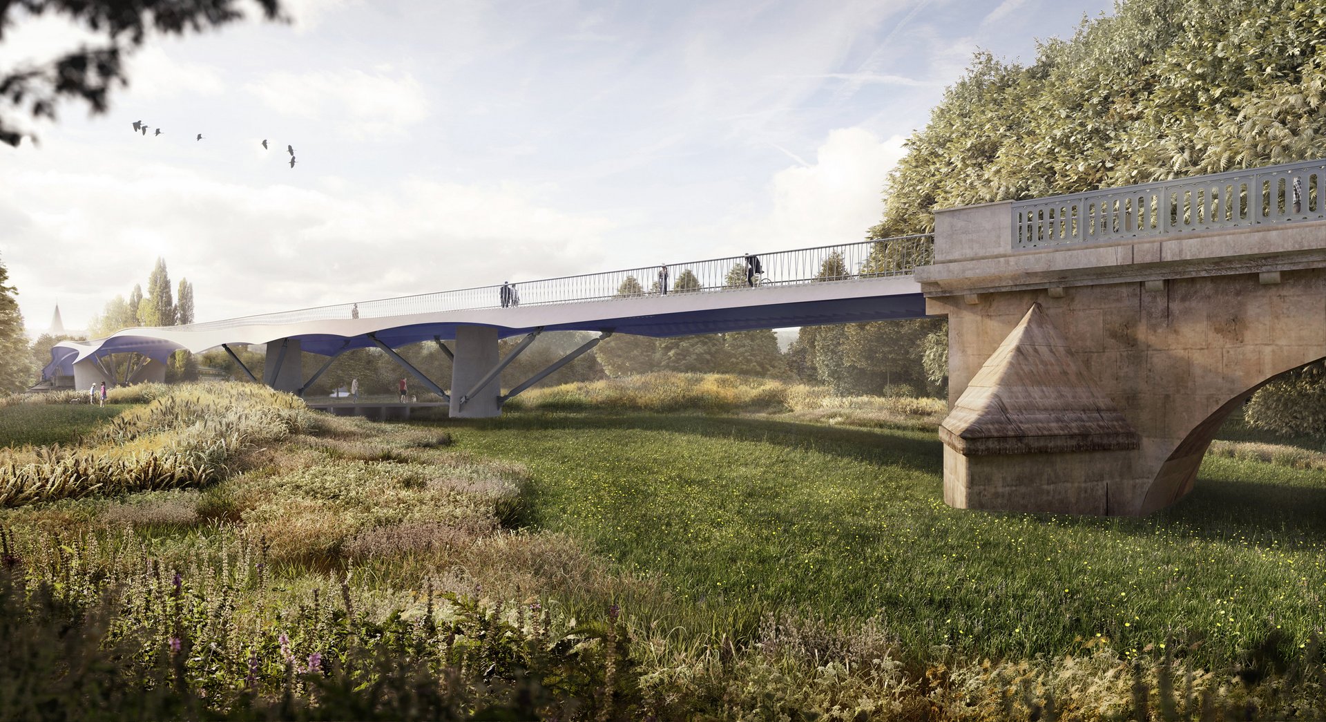 Visualization - Ney&amp;Partners - Passerelle Poissy, Poissy - Hayes Davidson