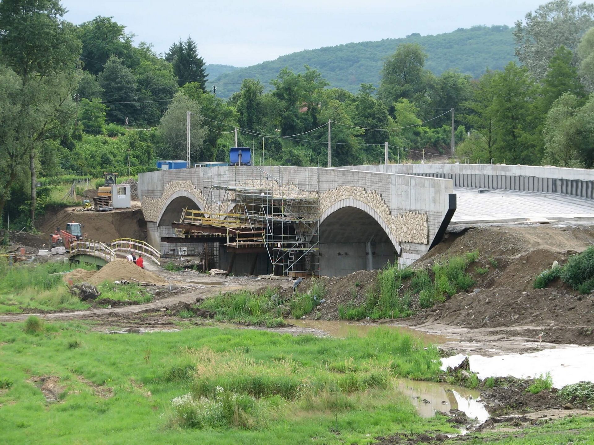 Unknown author - PontTerv - Madách Bridge under construction, Ráróspuszta